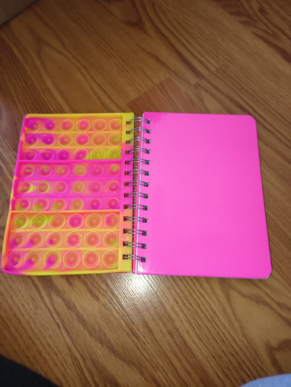 Pink & Yellow Pop-It Fidget Notebook Case - Portable Phone Accessory - Picture 2 of 3